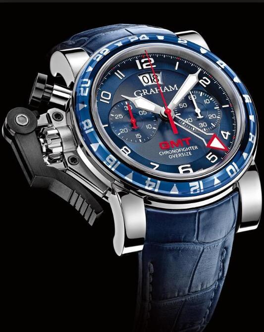 Graham Chronofighter Oversize GMT Blue 2OVGS.U06A Replica Watch